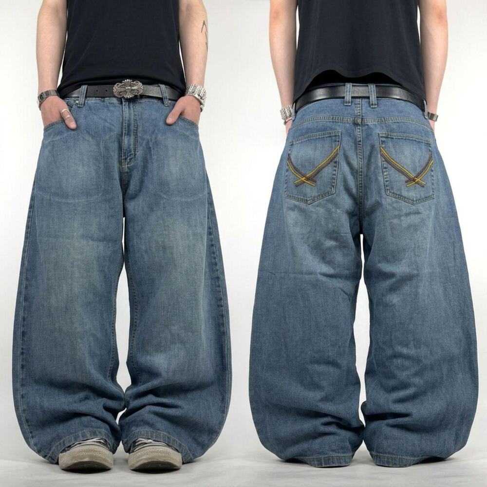 Vintage y2k grunge archive stonewash faded baggy skater rare jeans